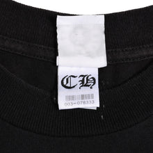 画像をギャラリービューアに読み込む, 極美品 CHROME HEARTS クロムハーツ Tシャツ ブルー ブラック ケルティッククロスロゴ フローラルロゴ サイズS 中古 4a003865