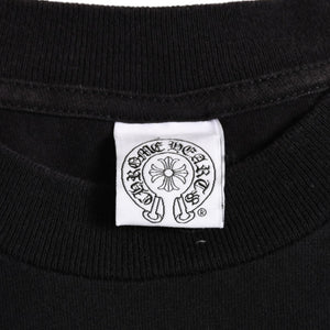 Very Good Condition CHROME HEARTS T-shirt Blue Black Celtic Cross Logo Floral Logo Size S Used 4a003865