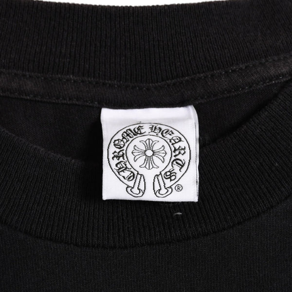 Very Good Condition CHROME HEARTS T-shirt Blue Black Celtic Cross Logo Floral Logo Size S Used 4a003865