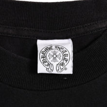画像をギャラリービューアに読み込む, 極美品 CHROME HEARTS クロムハーツ Tシャツ ブルー ブラック ケルティッククロスロゴ フローラルロゴ サイズS 中古 4a003865