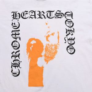 CHROME HEARTS T-shirt AOYAMA 20TH ANNIVERSARY Richard Stark Size L White Orange Good Condition Used 4a003857