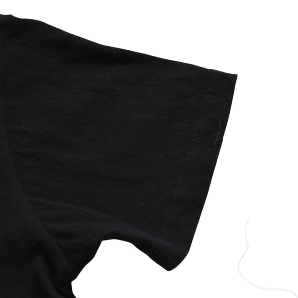 CHROME HEARTS Chrome Hearts T-shirt Short Sleeve V-neck Scroll Label Logo Black Black Good Condition Used 4a003863
