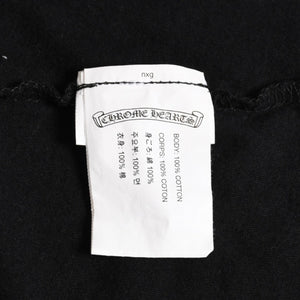 CHROME HEARTS Chrome Hearts T-shirt Short Sleeve V-neck Scroll Label Logo Black Black Good Condition Used 4a003863