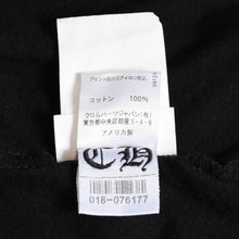 画像をギャラリービューアに読み込む, CHROME HEARTS クロムハーツ Tシャツ 半袖 Vネック スクロールラベルロゴ Black ブラック 美品 中古 4a003863