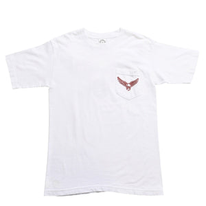 Very good condition CHROME HEARTS FOTI MAHALIA Skull Wing Pocket T-shirt Joe Foti Mahalia White M size Used 4a003854