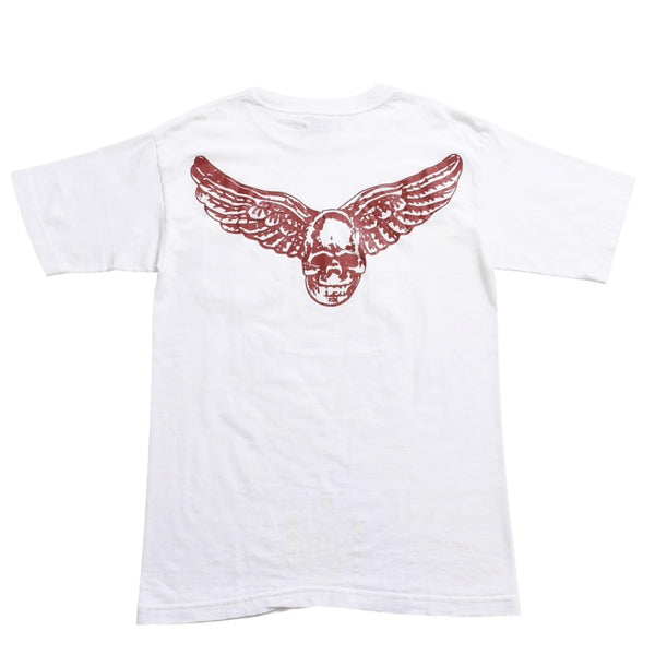 Very good condition CHROME HEARTS FOTI MAHALIA Skull Wing Pocket T-shirt Joe Foti Mahalia White M size Used 4a003854