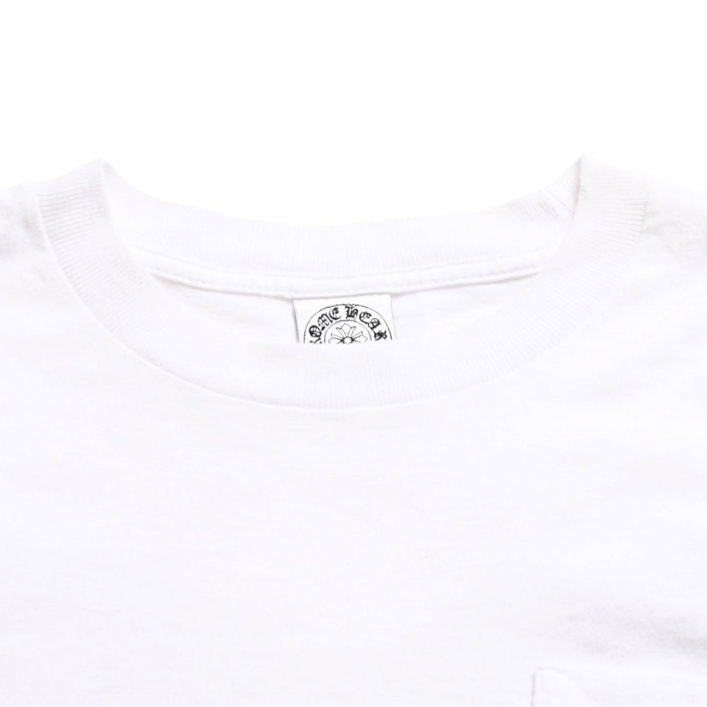極美品 CHROME HEARTS クロムハーツ FOTI MAHALIA スカルウィング ポケットTシャツ ジョーフォティ マハリア ホワイト Mサイズ 中古 4a003854