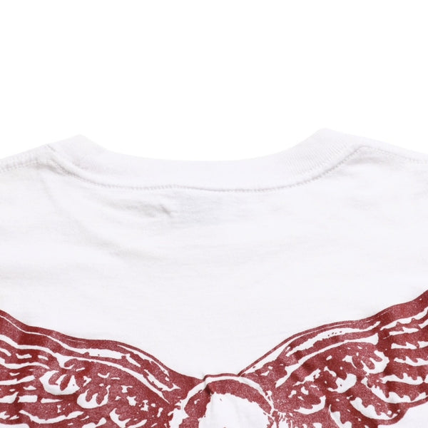 Very good condition CHROME HEARTS FOTI MAHALIA Skull Wing Pocket T-shirt Joe Foti Mahalia White M size Used 4a003854