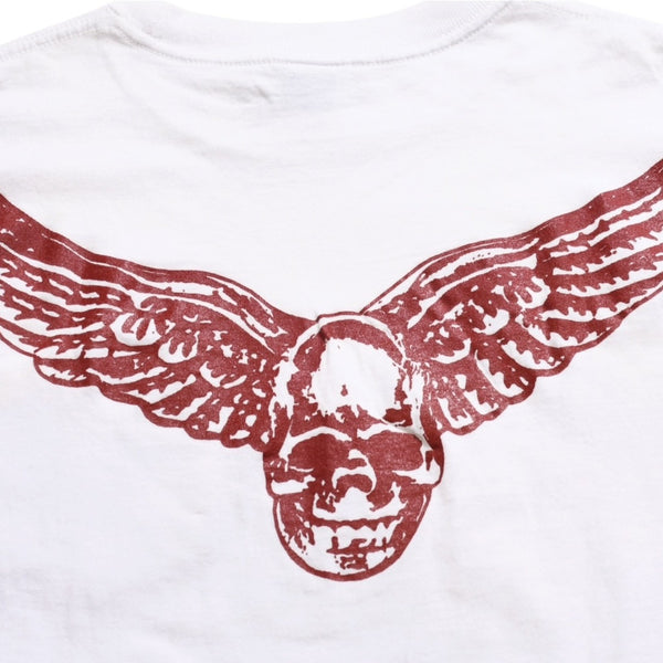 Very good condition CHROME HEARTS FOTI MAHALIA Skull Wing Pocket T-shirt Joe Foti Mahalia White M size Used 4a003854