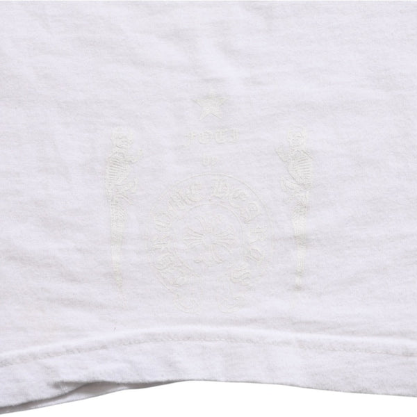 Very good condition CHROME HEARTS FOTI MAHALIA Skull Wing Pocket T-shirt Joe Foti Mahalia White M size Used 4a003854