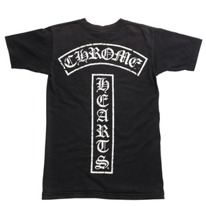 CHROME HEARTS Star Vertical Logo T-shirt Vertical Logo Star Line CH Star Pentagram CH Cross Black Size S Good Condition Used 4a003862