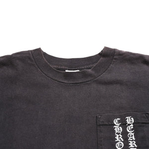CHROME HEARTS Star Vertical Logo T-shirt Vertical Logo Star Line CH Star Pentagram CH Cross Black Size S Good Condition Used 4a003862