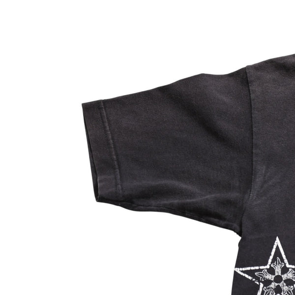CHROME HEARTS Star Vertical Logo T-shirt Vertical Logo Star Line CH Star Pentagram CH Cross Black Size S Good Condition Used 4a003862