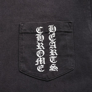 CHROME HEARTS Star Vertical Logo T-shirt Vertical Logo Star Line CH Star Pentagram CH Cross Black Size S Good Condition Used 4a003862