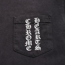 画像をギャラリービューアに読み込む, CHROME HEARTS クロムハーツ Star Vertical Logo Tシャツ ヴァーティカルロゴ スターライン CHスター 五芒星 CHクロス ブラック Sサイズ 美品 中古 4a003862