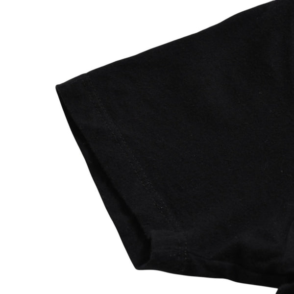 CHROME HEARTS Chrome Hearts T-shirt Short Sleeve V-neck Scroll Label Logo Black Black Good Condition Used 4a003863