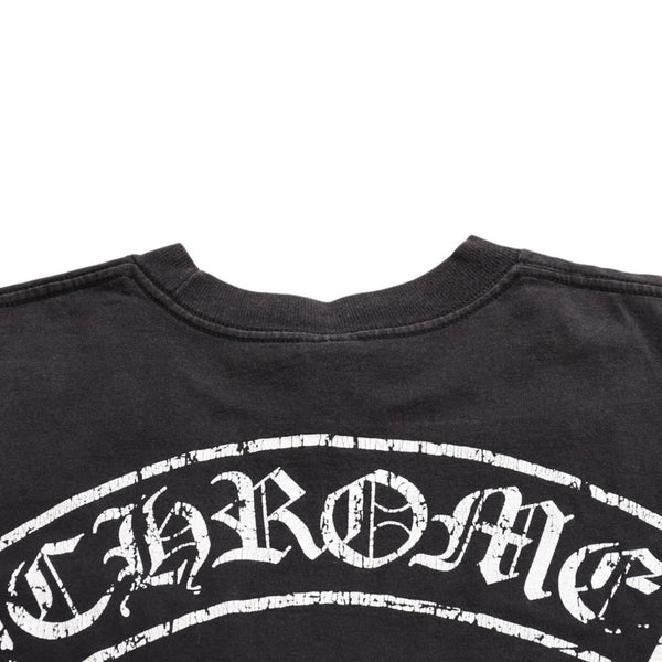 CHROME HEARTS Star Vertical Logo T-shirt Vertical Logo Star Line CH Star Pentagram CH Cross Black Size S Good Condition Used 4a003862