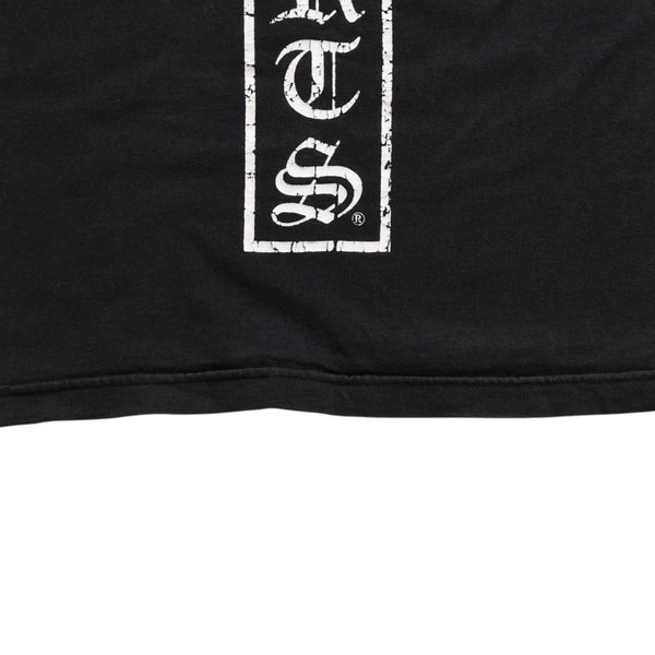 CHROME HEARTS Star Vertical Logo T-shirt Vertical Logo Star Line CH Star Pentagram CH Cross Black Size S Good Condition Used 4a003862