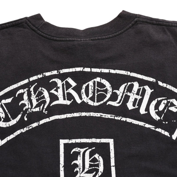 CHROME HEARTS Star Vertical Logo T-shirt Vertical Logo Star Line CH Star Pentagram CH Cross Black Size S Good Condition Used 4a003862