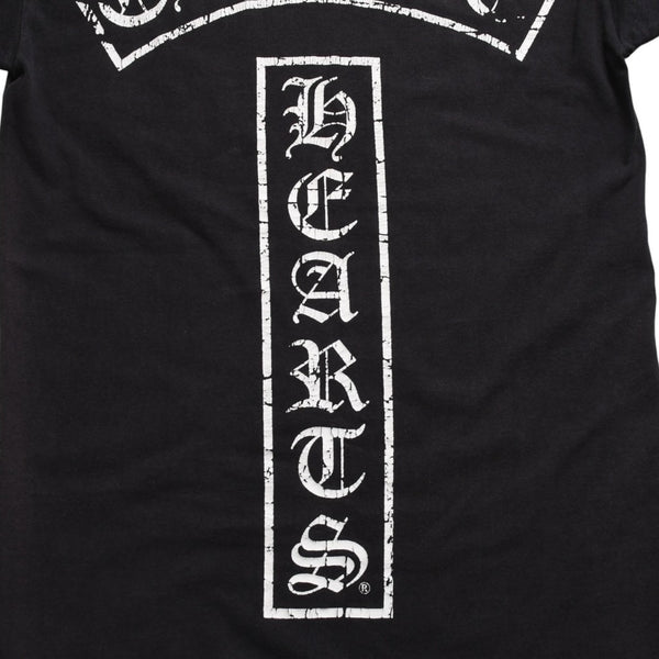CHROME HEARTS Star Vertical Logo T-shirt Vertical Logo Star Line CH Star Pentagram CH Cross Black Size S Good Condition Used 4a003862