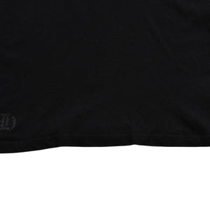 CHROME HEARTS Chrome Hearts T-shirt Short Sleeve V-neck Scroll Label Logo Black Black Good Condition Used 4a003863
