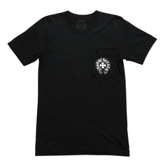 CHROME HEARTS クロムハーツ Made in hollywood バックプリントTシャツ ホースシュー CHプラス スクロールラベル ブラック ホワイト Sサイズ 美品 中古 4a003864