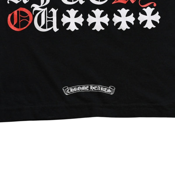 CHROME HEARTS クロムハーツ Made in hollywood バックプリントTシャツ ホースシュー CHプラス スクロールラベル ブラック ホワイト Sサイズ 美品 中古 4a003864