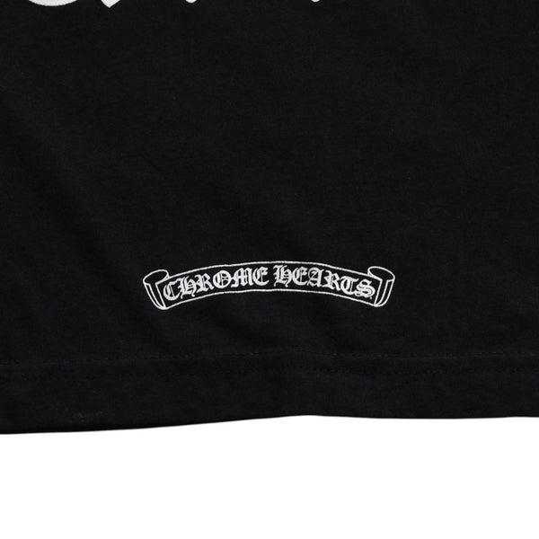 CHROME HEARTS クロムハーツ Made in hollywood バックプリントTシャツ ホースシュー CHプラス スクロールラベル ブラック ホワイト Sサイズ 美品 中古 4a003864