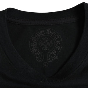 CHROME HEARTS クロムハーツ Made in hollywood バックプリントTシャツ ホースシュー CHプラス スクロールラベル ブラック ホワイト Sサイズ 美品 中古 4a003864