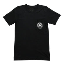 Load image into Gallery viewer, CHROME HEARTS クロムハーツ Made in hollywood バックプリントTシャツ ホースシュー CHプラス スクロールラベル ブラック ホワイト Sサイズ 美品 中古 4a003864