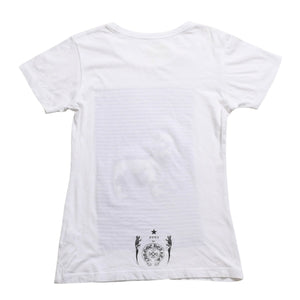 CHROME HEARTS Joe Foti Foti Dog Striped T-shirt Short Sleeve T-shirt Border Pattern Skull Horseshoe CH Cross White Black Good Condition Used 4a003850
