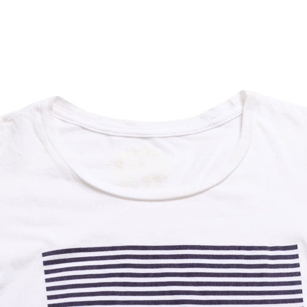 CHROME HEARTS Joe Foti Foti Dog Striped T-shirt Short Sleeve T-shirt Border Pattern Skull Horseshoe CH Cross White Black Good Condition Used 4a003850