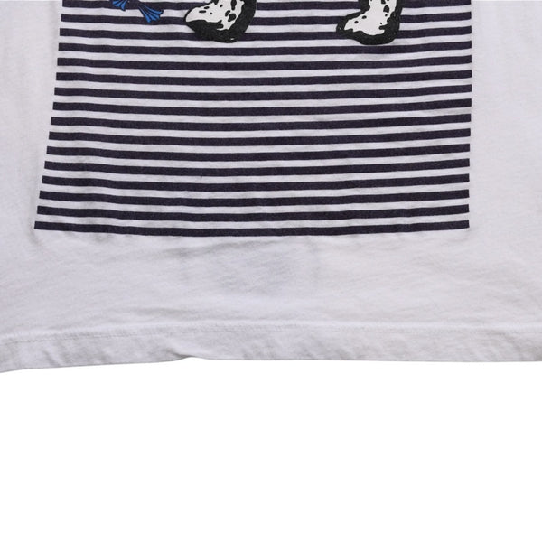 CHROME HEARTS Joe Foti Foti Dog Striped T-shirt Short Sleeve T-shirt Border Pattern Skull Horseshoe CH Cross White Black Good Condition Used 4a003850