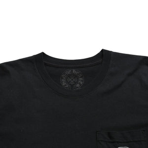CHROME HEARTS クロムハーツ Made in hollywood バックプリントTシャツ ホースシュー CHプラス スクロールラベル ブラック ホワイト Sサイズ 美品 中古 4a003864