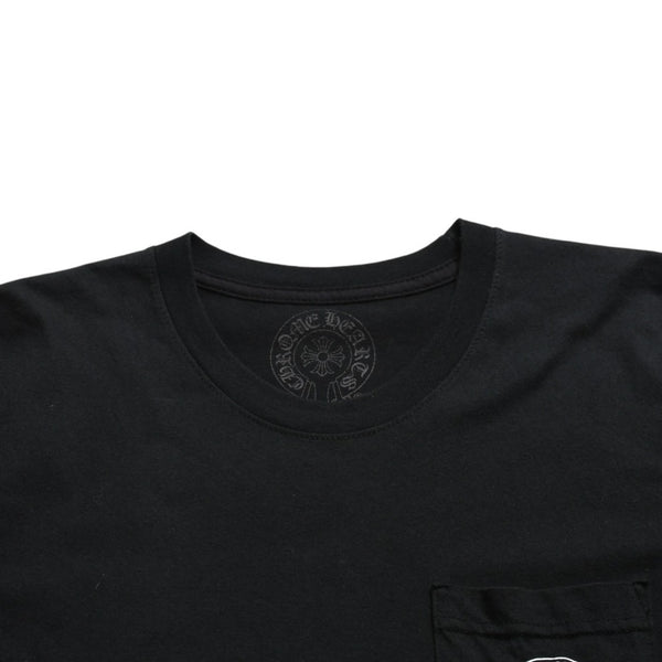 CHROME HEARTS クロムハーツ Made in hollywood バックプリントTシャツ ホースシュー CHプラス スクロールラベル ブラック ホワイト Sサイズ 美品 中古 4a003864