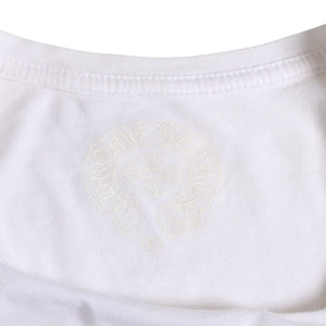 CHROME HEARTS Joe Foti Foti Dog Striped T-shirt Short Sleeve T-shirt Border Pattern Skull Horseshoe CH Cross White Black Good Condition Used 4a003850