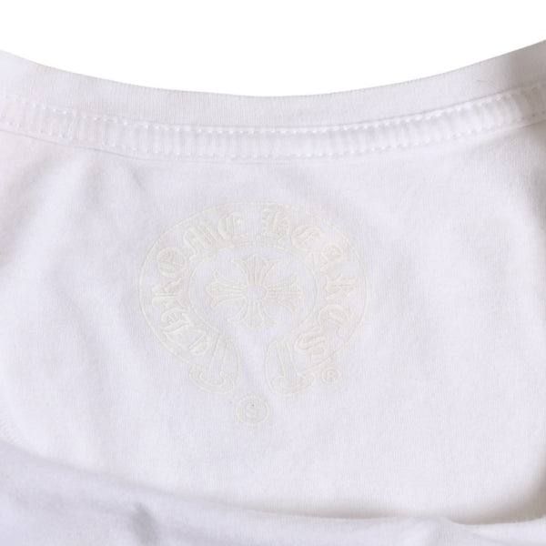CHROME HEARTS Joe Foti Foti Dog Striped T-shirt Short Sleeve T-shirt Border Pattern Skull Horseshoe CH Cross White Black Good Condition Used 4a003850