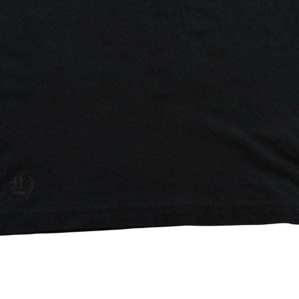 CHROME HEARTS クロムハーツ Made in hollywood バックプリントTシャツ ホースシュー CHプラス スクロールラベル ブラック ホワイト Sサイズ 美品 中古 4a003864