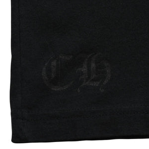 CHROME HEARTS クロムハーツ Made in hollywood バックプリントTシャツ ホースシュー CHプラス スクロールラベル ブラック ホワイト Sサイズ 美品 中古 4a003864
