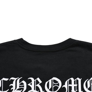 CHROME HEARTS クロムハーツ Made in hollywood バックプリントTシャツ ホースシュー CHプラス スクロールラベル ブラック ホワイト Sサイズ 美品 中古 4a003864