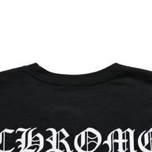 Load image into Gallery viewer, CHROME HEARTS クロムハーツ Made in hollywood バックプリントTシャツ ホースシュー CHプラス スクロールラベル ブラック ホワイト Sサイズ 美品 中古 4a003864