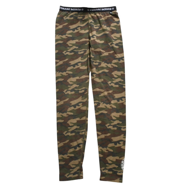 CHROME HEARTS Camo Camouflage Pattern Leggings Tights CH Scroll Print Green Black Good Condition Used 4a003870