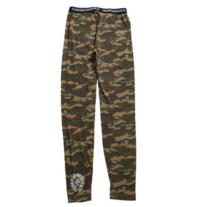 CHROME HEARTS Camo Camouflage Pattern Leggings Tights CH Scroll Print Green Black Good Condition Used 4a003870