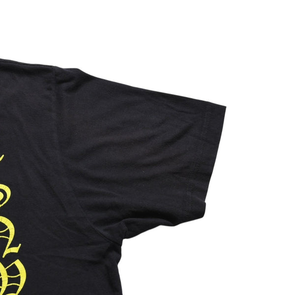 CHROME HEARTS Vertical Logo T-shirt Scroll Label Logo Black Yellow Size L Good Used 4a003858