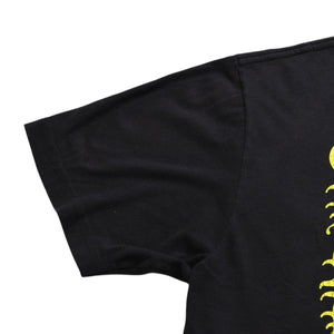 CHROME HEARTS Vertical Logo T-shirt Scroll Label Logo Black Yellow Size L Good Used 4a003858