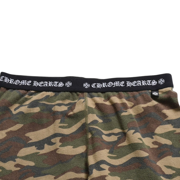 CHROME HEARTS Camo Camouflage Pattern Leggings Tights CH Scroll Print Green Black Good Condition Used 4a003870