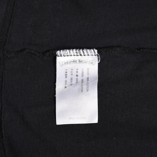 CHROME HEARTS Vertical Logo T-shirt Scroll Label Logo Black Yellow Size L Good Used 4a003858