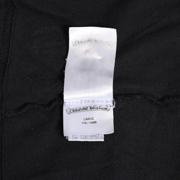 CHROME HEARTS Vertical Logo T-shirt Scroll Label Logo Black Yellow Size L Good Used 4a003858
