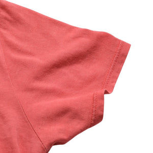 CHROME HEARTS Women's Short Sleeve T-Shirt Horseshoe Floral Cross Scroll Label CH Plus Salmon Pink Tight Silhouette M Size Good Condition Used 4a003860