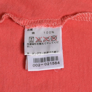 CHROME HEARTS Women's Short Sleeve T-Shirt Horseshoe Floral Cross Scroll Label CH Plus Salmon Pink Tight Silhouette M Size Good Condition Used 4a003860